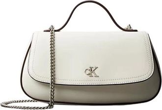 Calvin Klein Handtas met handvat en ketting - Dames - Handtassen - Wit - ONE Size - Tassen
