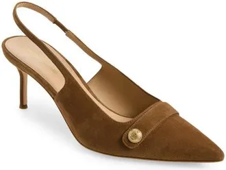 Veronica Beard Rami Slingback Pump in Chestnut at Nordstrom, Size 9.5
