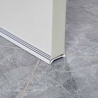 No Brand Burlete Autoadhesivo Blanco Para La Parte Inferior De La Puerta Con Tira De Fieltro Para Corrientes De Aire, Resistente A La Intemperie, Con Aislamien