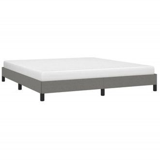vidaXL Cama sin colchón de tela gris oscuro 180x200 cm Vidaxl