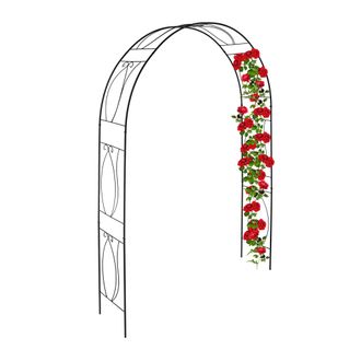 Relaxdays Relaxdays - Arco Jard&iacute;n Met&aacute;lico, Tutor Trepadoras, Dise&ntilde;o Vintage, 233 X 153 X 35 Cm, Soporte Plantas Enredaderas, Negro