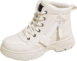 Generic Ladies Long Boots for Women Ankle Boots Single Shoes for Women Casual Shoes Ladies Winter Boot Fur Lined Ankle Snow Boot White