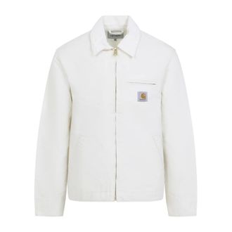 Carhartt Work in Progress Carhartt Wip, Light Jackets, male, White, Size: S Detroit Jacket
