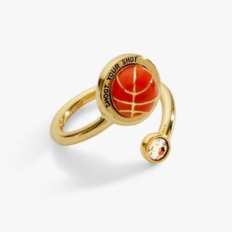 Alex and Ani Shoot Your Shot Basketball Open Fidget Ring in Gold at Nordstrom