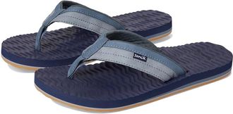 Sanuk Ziggy Plush Mens Sandals Blue : 12 D - Medium, Leather/Rubber