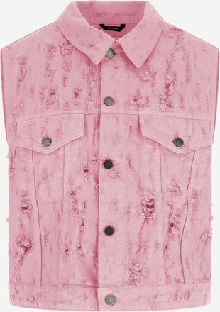 Haikure katoenen vest met franjes