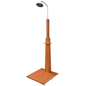 vidaXL Ducha De Jard&iacute;n De Madera Maciza Eucalipto Y Acero Vidaxl