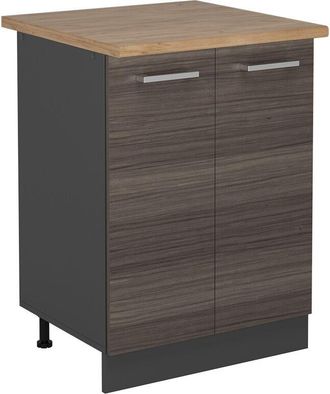 Vicco Mueble Bajo De Cocina R-line, Gris Noble, 60 Cm, Et Roble
