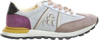 Premiata Johnlow Sneakers in gemixte texturen - Dames - Sneakers - Grijs - 41 EU - Katoen - Schoenen