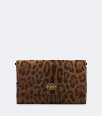 Burberry Cartera con cadena de pelo estampada