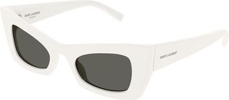 Saint Laurent SL 702 003 Womens Sunglasses White Size 49