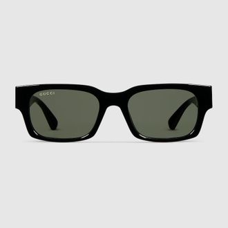 Gucci Rectangular Frame Sunglasses, Black