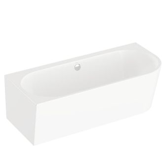 Vitra Ba&ntilde;era De Esquina Izquierda Vitra Geo De 165x75 Cm, De Montaje En Pared, Con Patas Y Sif&oacute;n Est&aacute;ndar