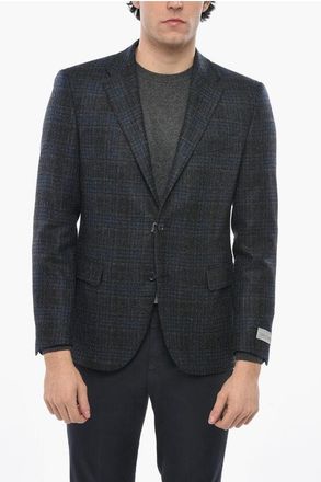 Nino Danieli District Check Virgin Wool Blend Blazer size 48
