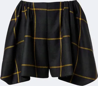 Patou Checked virgin wool shorts