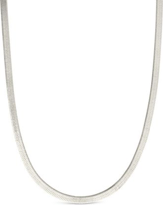 Sterling Forever Sterling Silver Herringbone Chain Necklace at Nordstrom, Size 24