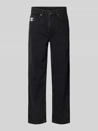 Karl Kani Baggy Jeans im 5-Pocket-Design mit Logo-Stitching in Black, Gr&ouml;&szlig;e 28