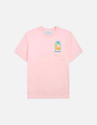 Casablanca Mens Mens Pink Casablanca LArche Colore Print T-Shirt - Size: 36