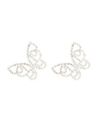 8 by YOOX RHINESTONES BUTTERFLY EARRINGS