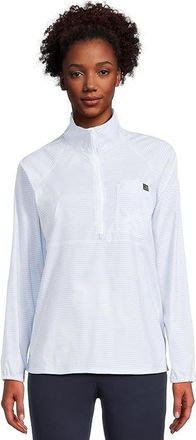 L.L.Bean L. L.Bean Everyday SunSmart T-Shirt Womens White Quarter-Zip Active BUU1056