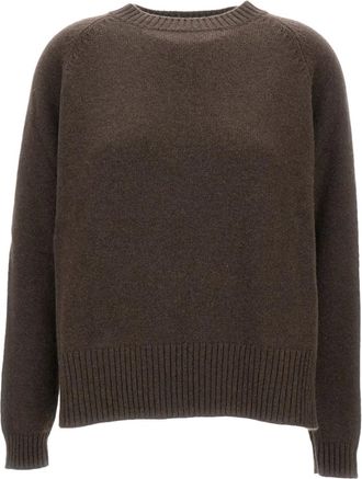 Live Trui met ronde hals en geribbelde afwerking - Bruin