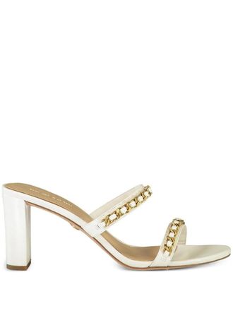 Veronica Beard 76mm Gretchen chain-embellished sandals - Toni neutri