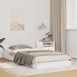 vidaXL Estructura De Cama Blanco Madera Maciza De Pino Vidaxl
