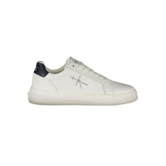 Calvin Klein Bianco Leren Heren Sneakers