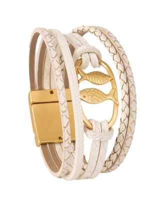 Saachi Saachi Fish Charm Leather Bracelet