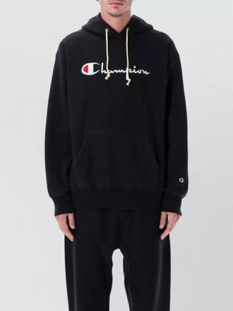Champion hooded sweatshirt logo front kangaroo pocket