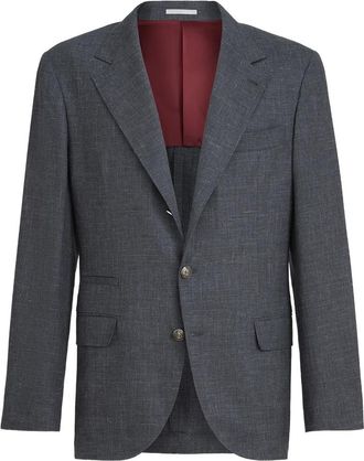 Brunello Cucinelli Slubbed Buttons Blazer