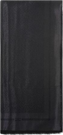 Elisabetta Franchi Sjaal met logopatroon - Dames - Sjaals - Zwart - ONE Size - Accessoires