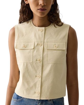 Theory Linen-Blend Vest