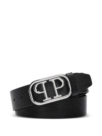 Philipp Plein logo-buckle belt - Black
