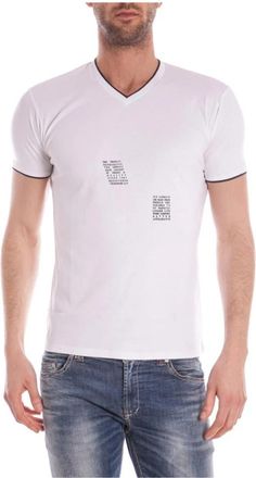 Armani Jeans Sweatshirts - Heren - T-shirts - Wit - S - Katoen - Tops