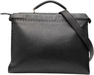 Fendi Pre-owned Handbags, female, Black, Size: ONE SIZE Pre-owned Peekaboo Iconic Fit Bag