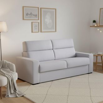 Dmora Sof&aacute; Cama 2 Plazas Casabona, Desenfundable, Almacenaje Hecho En Italia, Apertura Abatible, 180x95 Cm Gris