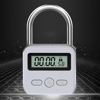 OEM Un Candado Temporizador Met&aacute;lico Con Pantalla Lcd, Temporizador Electr&oacute;nico Multifuncional, Temporizador M&aacute;ximo De 99 Horas, Recargable Por Usb, Color