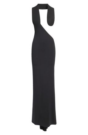 Tom Ford Asymmetric Jersey Gown in Black at Nordstrom, Size 2 Us