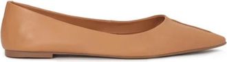 Kazar Comfortabele lichtbruine leren ballerinas - Dames - Ballerinas - Bruin - 41 EU - Leer - Schoenen