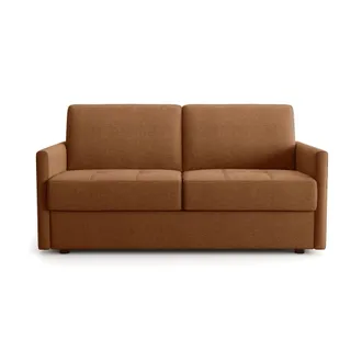 Calicosy Sof&aacute; cama 3 plazas con apertura expr&eacute;s en tela l175 cm - naranja