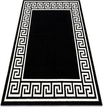 RugsX Tappeto Bcf Morad Grek Greco - Nero Black 140x200 Cm