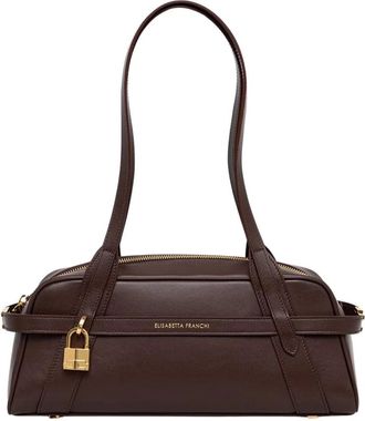 Elisabetta Franchi Baguette Tas - Dames - Tassen - Bruin - Maat: ONE Size Katoen