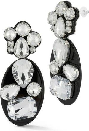 Sphera Milano Mixed Crystal & Resin Drop Earrings in Silver at Nordstrom Rack