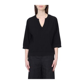 KANGRA V-neck Knitwear, female, Black, Size: XS Kangra Sweaters