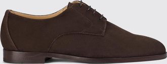 Doucal's Suede Derby Shoes with Round Toe and Leather Sole