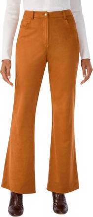 Trina Turk Womens Apple Suede Pants In Amber
