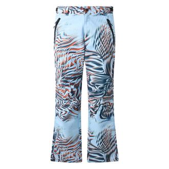 Diesel Cropped broek met abstracte print - Heren - Broeken - Blauw - Maat: W32 Poliester