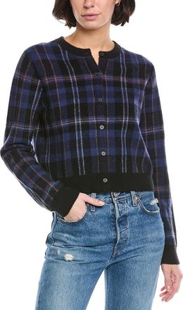 Vince Intarsia Plaid Cardigan