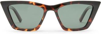 Le Specs Velodrome Cat Eye Sunglasses in Dark Tort/Khaki Mono Pol at Nordstrom